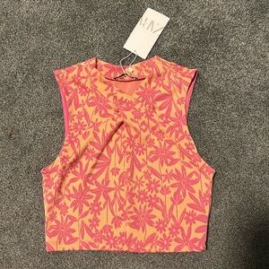 Zara Pink and Orange Floral Tee